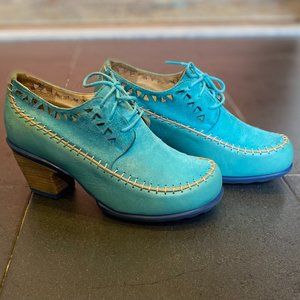 John Fluevog Cheerful Aqua *Rare Find*